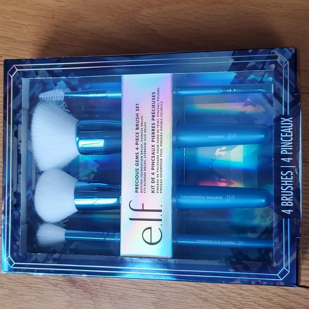 e.l.f Precious Gems 4 pc. Makeup Brush Set NWB